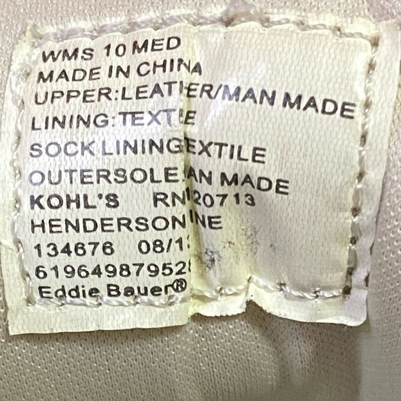 Eddie Bauer Women’s Leather Lace Up Sneakers Henderson Pine Suede Brown Size 10 - Picture 10 of 10